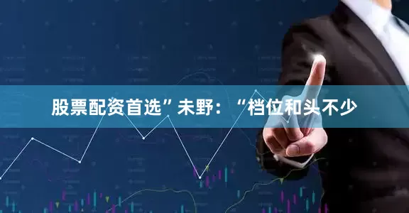 股票配资首选”未野：“档位和头不少